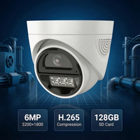 Cámara de Seguridad WiFi Tipo Domo de 6MP, Híbrida, con Detección de Movimiento y Personas, WiFi de Doble Banda, Audio Bidireccional, H.265, App Tuya