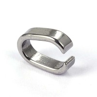 Bracelet en acier inoxydable avec boucle en fil plat ouverte fermeture latérale attache en fil plat raccord collier simple résultats de bijoux