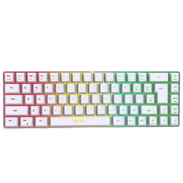 68 Key 75 Percent Ultra Slim Thin Low Profile Desktop Keyboard Hot-swappable Wired Mechanical Keyboard with Backlight
