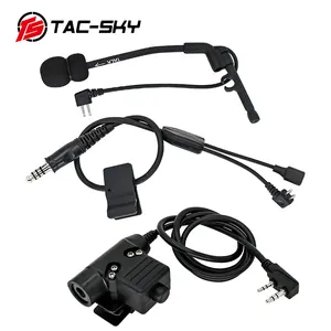 Adaptador de Cable TS COMTAC Y, accesorios tácticos para orejeras electrónicas, protección auditiva, auriculares COMTAC I II III XPI