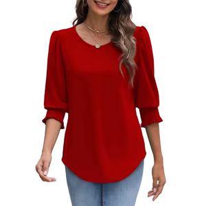 Blusas de Diseñador para Mujer, Ropa de Verano, Blusas de Moda con Mangas Cortas, Camisas con Cuello en V 2025, Conjuntos de Ropa, Blusa con Logotipo Personalizado - Product Image 4