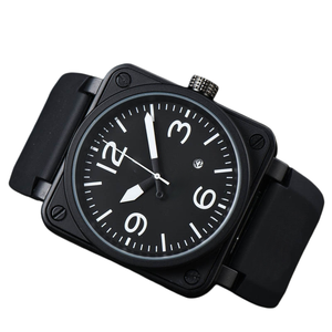 Reloj mecánico cuadrado automático para hombre, sencillo y moderno, con nueva correa de silicona brillante, deportivo y resistente al agua. - Product Image 6