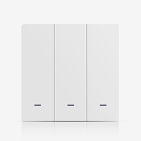 Interrupteur mural intelligent à bouton-poussoir personnalisé Wifi Tuya Zigbee APP, télécommande, 1/2/3 gang, fonctionne avec Alexa Google Home