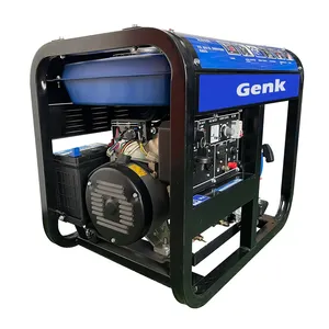 Gerador diesel genk, gerador de energia para trabalho, corrente de soldagem 50a-180a 2kw 2kva 110v 220v