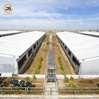 Establo Prefabricado de Diseño Moderno con Estructura de Acero Ligero para Ganado, Almacenamiento Agrícola y Cobertizos