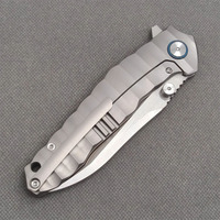 Couteau pliant d'extérieur haut de gamme à lame VG10, manche ergonomique en alliage de titane forgé à la main, couteau de poche tactique de camping DIY OEM 8,3 pouces OXN