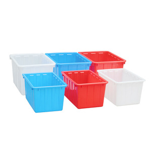 Contenedores de Almacenamiento de Plástico Rectangulares de 50-400 Litros para Acuicultura y Organización de Ropa, Material HDPE Blanco, Azul y Rojo - Product Image 1