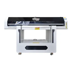 Digital 90*60CM UV flatbed printer with G5 G5i head for acrylic printing machine on glass planks for wine bottles