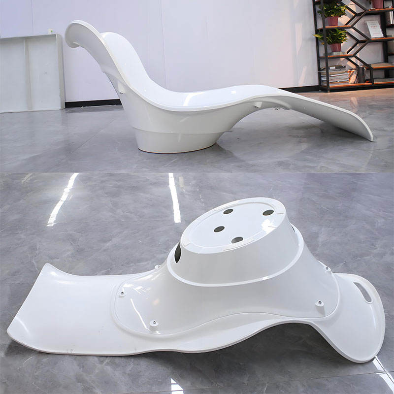 White Plastic Hard Plastic Sun Loungers Contemporary Dubai Sun