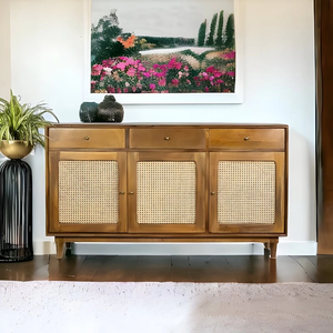 Buffet Jodhpuri Woods Crasly Can avec structure en bois de manguier massif, design élégant, finition durable et grand espace de rangement - Product Image 3