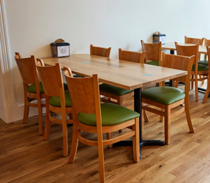 Chaise de restaurant moderne et minimaliste en cuir PU sélectionné avec pieds en bois massif pour café et salon - Product Image 3