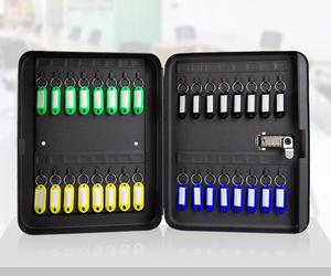 IS 브랜드 호텔 벽걸이형 키 박스 보관 캐비닛, 콤비네이션 자물쇠, 맞춤형 로고 디자인, 무광 화이트 마감, 200x160x80mm - Product Image 3