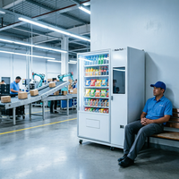 Distributeurs automatiques de snacks et de boissons commerciaux avec écran tactile, SDK activé, corps métallique, options de paiement multiples