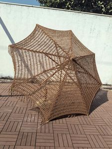 Parasol de plage en macramé de 6,5 pieds, couleur café chocolat, en corde de <span class=keywords><strong>coco</strong></span> tressée au crochet, avec franges à pompons, idéal pour le marché - Product Image 6