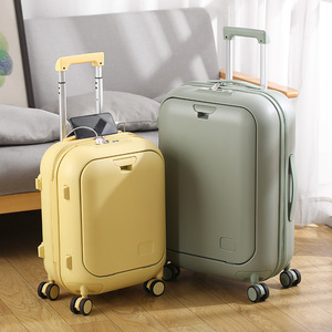 Đa chức năng 18 '/20'/24 'máy tính xách tay xe đẩy vali với phía trước Mở thiết kế cổng USB giữ cốc & TSA khóa ABS + PC Chất liệu - Product Image 2