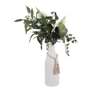 Vaso in terracotta con decorazione a nappine per l'arredamento del soggiorno, stile moderno per la casa. - Product Image 2