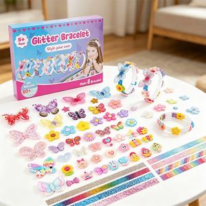 Creative <b>Bow</b> Making Kit Kids DIY Headband Hair <b>Clips</b> Ribbon Flower Star Gem Sticker Birthday Craft Present Set - Product Image 4