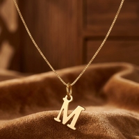 Collier Pendentif Lettre Doré et Argenté pour Femme, Chaîne en Acier Inoxydable, Breloque en Alliage Électroplaqué, Bijou Minimaliste