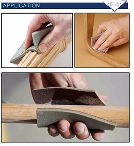 Éponge à <span class=keywords><strong>poncer</strong></span> carrée moyenne blanche de 114x140x5 mm, bloc d'éponge à <span class=keywords><strong>poncer</strong></span>, outils abrasifs OEM pour le ponçage de la peinture, du bois et du mastic - Product Image 4