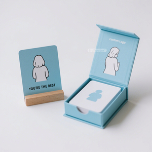 การ์ดเกมรักตนเองจากวัสดุที่ยั่งยืน การ์ดคำยืนยันภาษาที่กำหนดเอง การ์ดคำยืนยันประจำวันแบบพิ<span class=keywords><strong>ม</strong></span>พ์เอง - Product Image 1