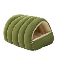 Nid d'hiver pour chat semi-fermé, maison chaude pour animaux de compagnie, nid d'intérieur amovible et lavable, maison sécurisée pour chat