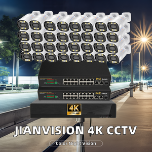 Jianvision 4k PoE IP Bullet CCTV hệ thống <span class=keywords><strong>32</strong></span> kênh tầm nhìn ban đêm âm thanh ghi âm ngoài trời kim loại 4k IP66 NVR tùy chọn lưu trữ dữ liệu - Product Image 6