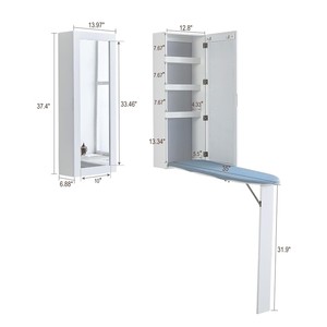 <span class=keywords><strong>Table</strong></span> <span class=keywords><strong>à</strong></span> <span class=keywords><strong>repasser</strong></span> murale pliable en bois pour appartement, avec miroir et support pour fer <span class=keywords><strong>à</strong></span> <span class=keywords><strong>repasser</strong></span>, fixation murale - Product Image 6
