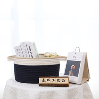 Panier en corde de coton très vendu, paniers de rangement de bureau, autres paniers de rangement et d'organisation pour la maison, panier à linge avec poignée