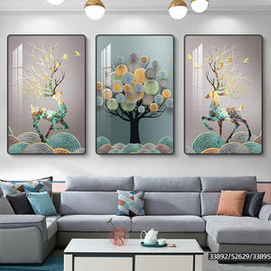 <span class=keywords><strong>Peinture</strong></span> décorative haut de gamme pour salon, art mural moderne et simple, tableau suspendu, motif élan, lot de 3, décoration intérieure - Product Image 4