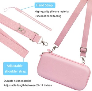 8-in-1 Rosa Reise-Tragetasche Zubehör-Set für Nintendo <span class=keywords><strong>Switch</strong></span> <span class=keywords><strong>Lite</strong></span> Konsole Displayschutzfolie Thumbstick-Aufsätze - Product Image 3