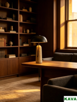 Lámpara de Mesa Rústica Moderna de Travertino y Metal, Diseño Minimalista para Decoración Acogedora del Hogar y Hoteles