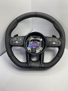 Volant en cuir semi-perforé en fibre de carbone mate pour <span class=keywords><strong>Mercedes</strong></span>-Benz W205 <span class=keywords><strong>CLA</strong></span> X118 W212 W213 CLS C257 W221 W222 GLS X167 - Product Image 3