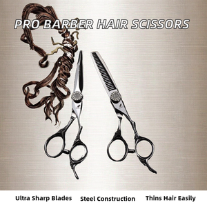 Tijeras de Peluquería Profesionales de Acero Inoxidable de 6.0 Pulgadas, Rectas y Afiladas, con 30 Dientes, para Diestros - Product Image 2