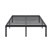 Cadre de lit Queen Size en métal réglable avec rangement, robuste, portable, sans sommier, 18 pouces, vente en gros