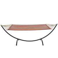 Hamac en acier avec structure, capacité jusqu'à 150 kg - 200 x 120 cm, support de jardin en métal - Base pour utilisation en extérieur