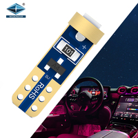 Ampoule LED 3000K Wedge T5 168 921 W5W Ampoule LED pour intérieur de voiture Dôme Carte Porte Lumière Plaque d'immatriculation
