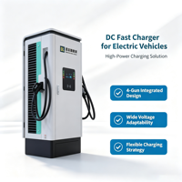Nouvelle borne de recharge rapide DC à 2 pistolets pour véhicules électriques, station de charge commerciale extérieure IP54, 120/160 kW, pour véhicules de tourisme et utilitaires