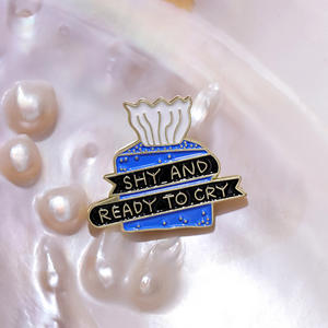 害羞准备哭泣珐琅翻领徽章纸巾盒和背包胸针心理保健饰品配件纪念品礼品 - Product Image 4