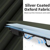 Lit de camping pliable en métal avec logo personnalisé, facile à installer, pour une utilisation en extérieur dans les parcs