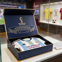 Boîtes cadeaux en papier haut de gamme personnalisées avec logo, étanches, à rabat, avec fermeture magnétique, pour ensemble de marchandises d'équipe de football