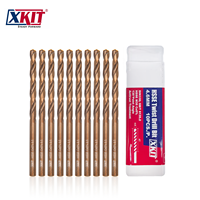 Forets hélicoïdaux XKIT 4,6 mm HSSE M35 Co5% - DIN338 pour perçage du métal et de l'acier inoxydable (en stock dès maintenant)