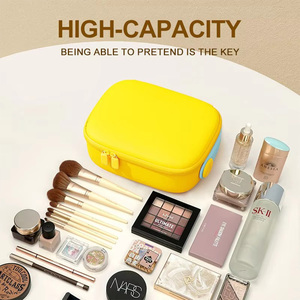 Sac de maquillage en silicone personnalisé pour la vente en gros et les partenaires de marque, grande capacité, organiseur de cosmétiques approuvé par la FDA avec poignée - Product Image 6
