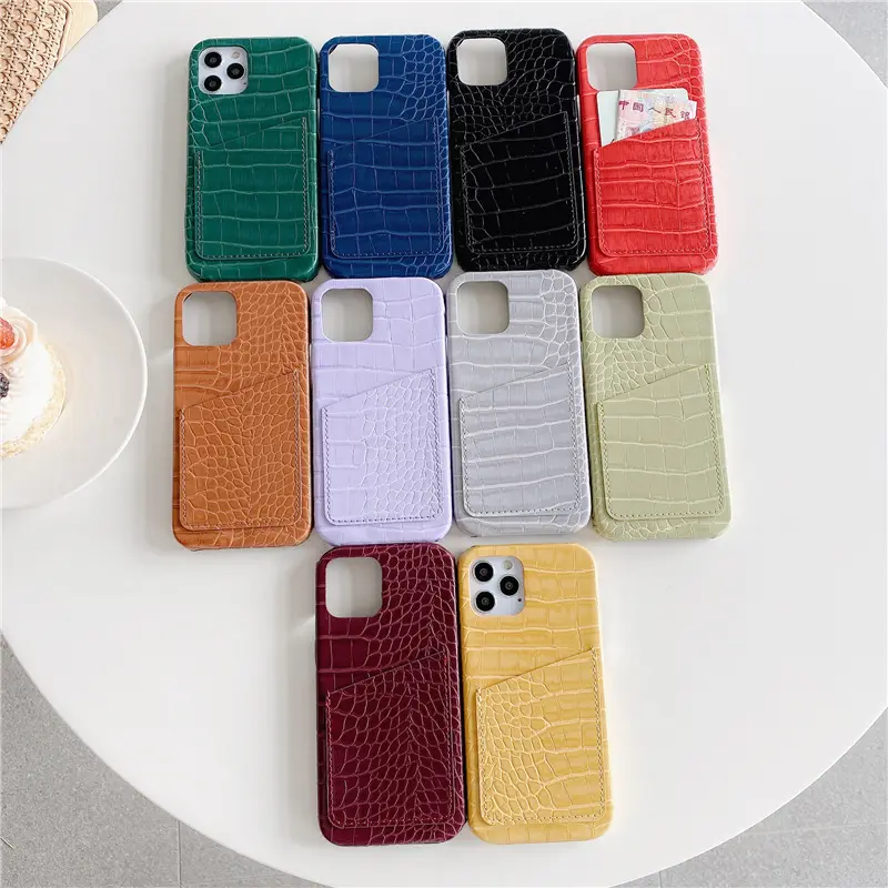 Luxury 3D crocodile skin Texture PU leather phone case For iPhone 14 13 12 11 Pro XS MAX XR Cool Card package cover