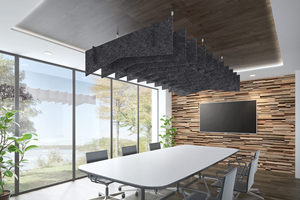 Chống cháy vật nuôi gạch Trần polyester sợi âm thanh Trần Bảng điều chỉnh âm thanh vách ngăn gạch cách âm vật nuôi cảm thấy Trần - Product Image 2