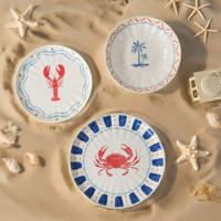 Service de table en porcelaine ronde émaillée de luxe nordique, 18 pièces, vaisselle en céramique