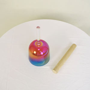 Ciotola di cristallo con manico di alba 432Hz ciotola di cristallo di colore blu al quarzo strumento di guarigione del suono di terapia del suono prodotti spirituali - Product Image 4