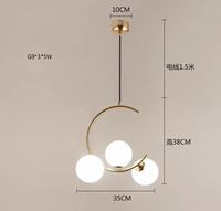 Lampe suspendue en verre sphérique nordique pour chambre à coucher, chevet, restaurant, bar, avec télécommande, LED créative, haute luminosité, économie d'énergie