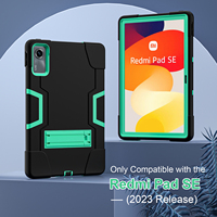 Étui antichoc pour Redmi Pad SE 11 avec support pliable, silicone + PC, design fin et robuste, adapté aux enfants, pour l'extérieur, OEM ODM