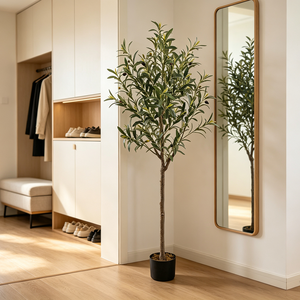 Grand <span class=keywords><strong>Olivier</strong></span> Artificiel Réaliste <span class=keywords><strong>en</strong></span> Plastique avec <span class=keywords><strong>Pot</strong></span>, Fruits Noirs, Plante Artificielle 150cm 180cm pour Décoration Intérieure Salon - Product Image 2