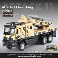 Modèle réduit de voiture 1:32 camion modèle militaire avec son et lumière Pullback Modelo Del Coche modèle de voiture en métal jouets décorer